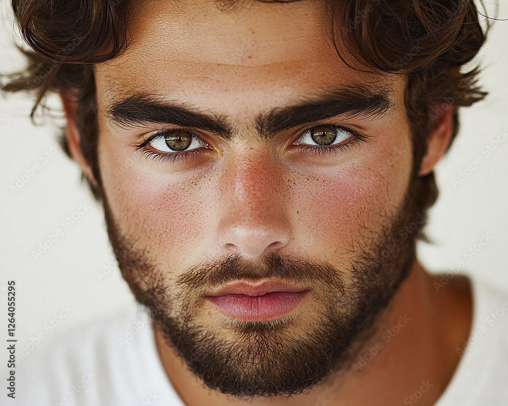 Obraz premium Man portrait on white background