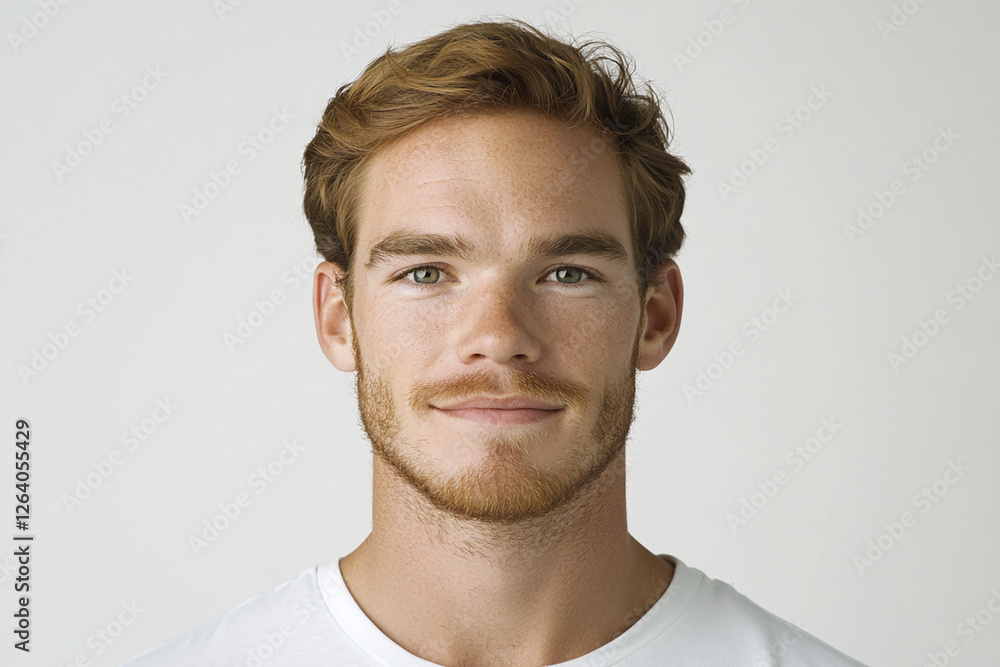 Fototapeta premium Man portrait on white background