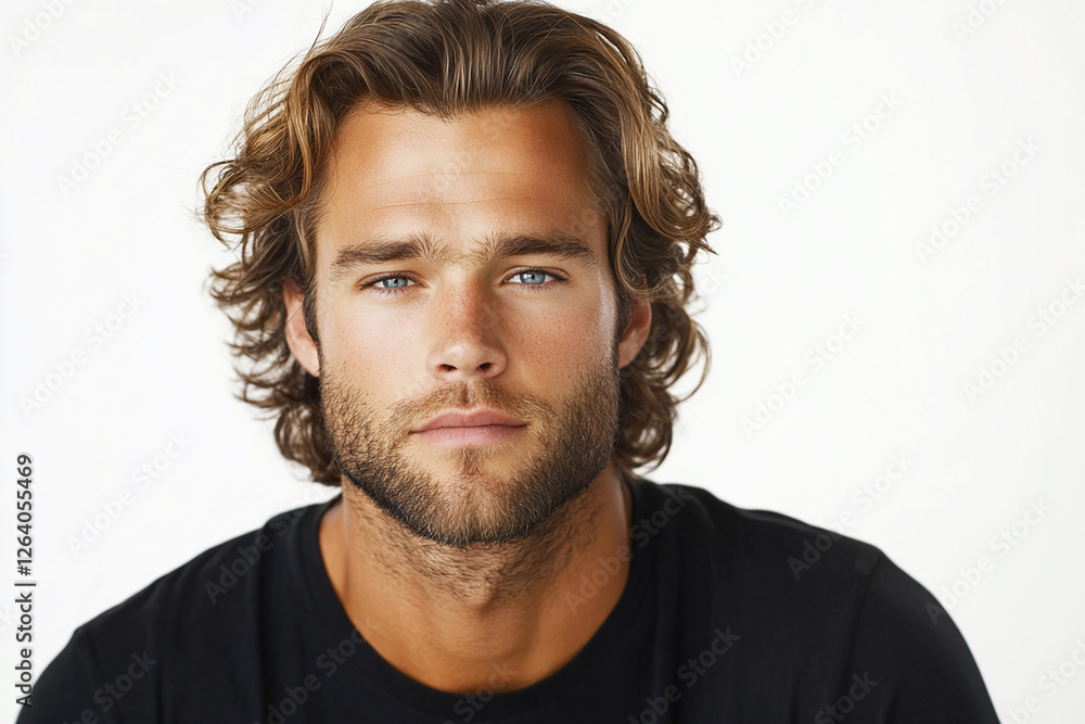Man portrait on white background Man portrait on white background