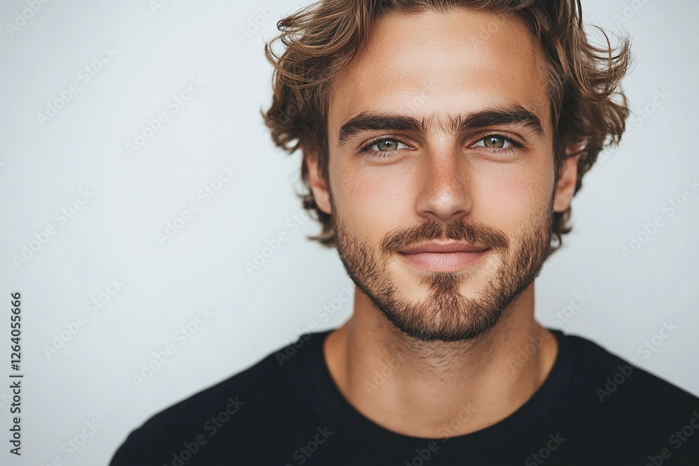 Fototapeta premium Man portrait on white background