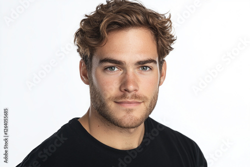 Man portrait on white background