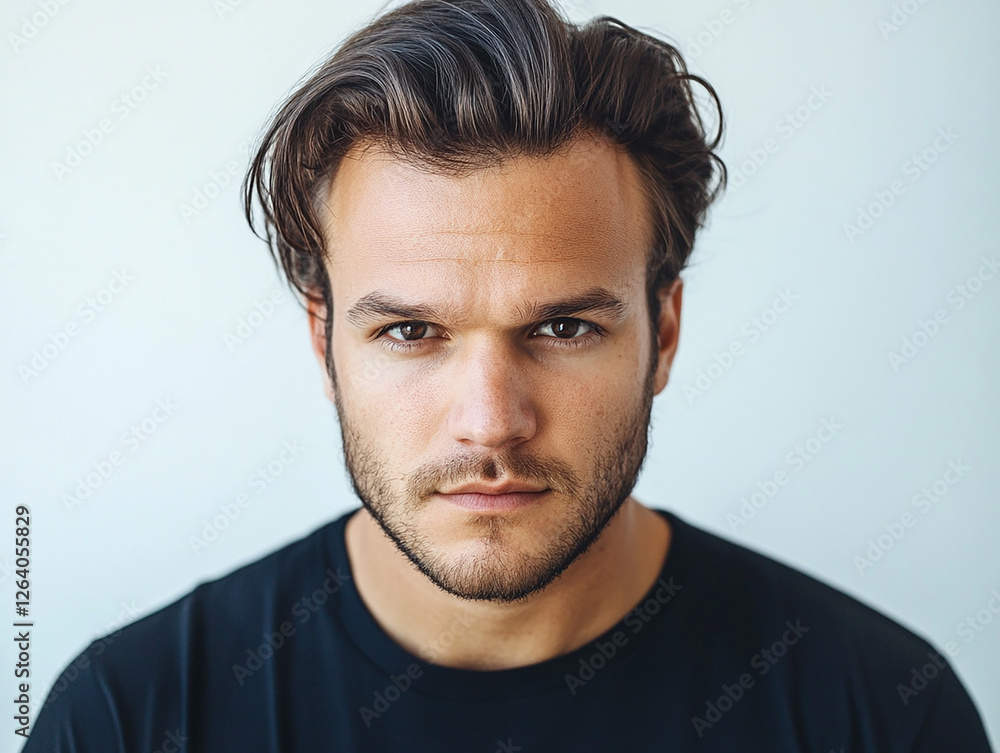 Fototapeta premium Man portrait on white background