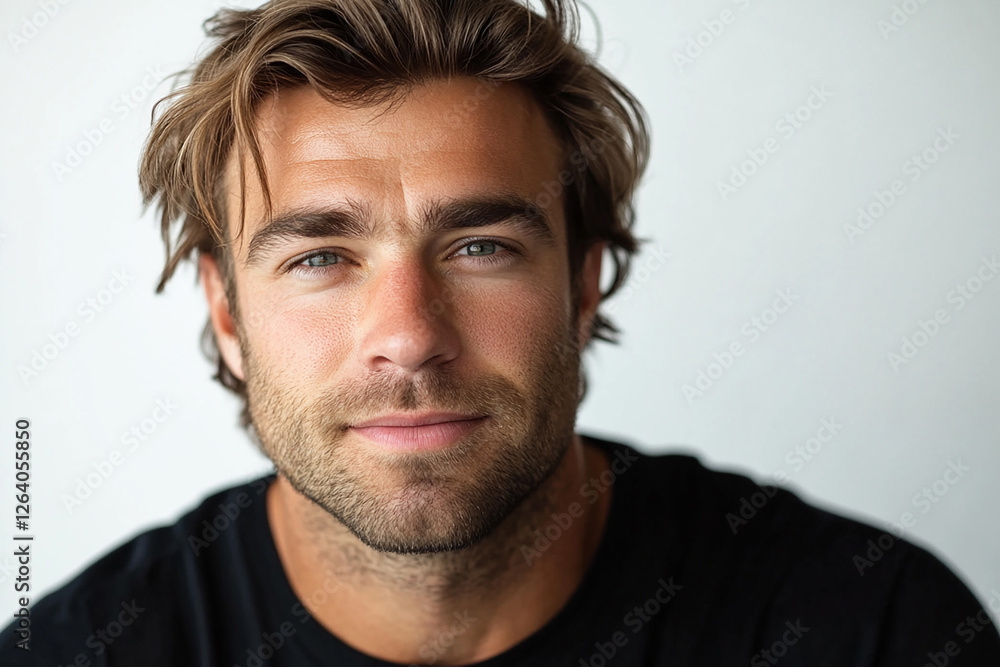 Man portrait on white background Man portrait on white background