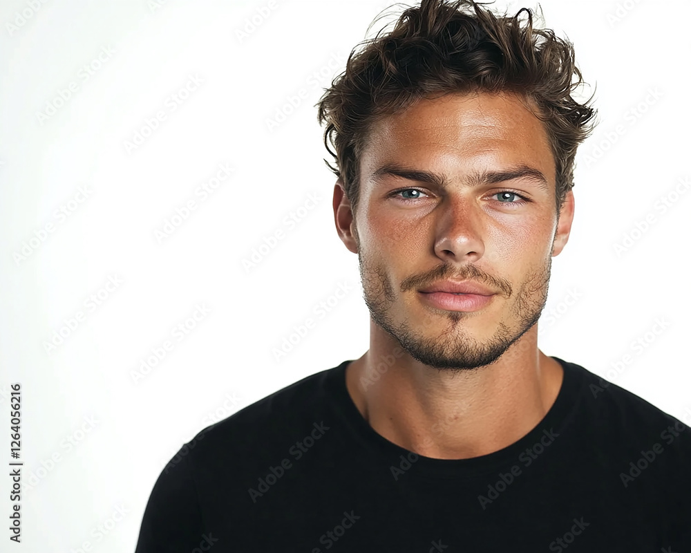 Obraz premium Man portrait on white background