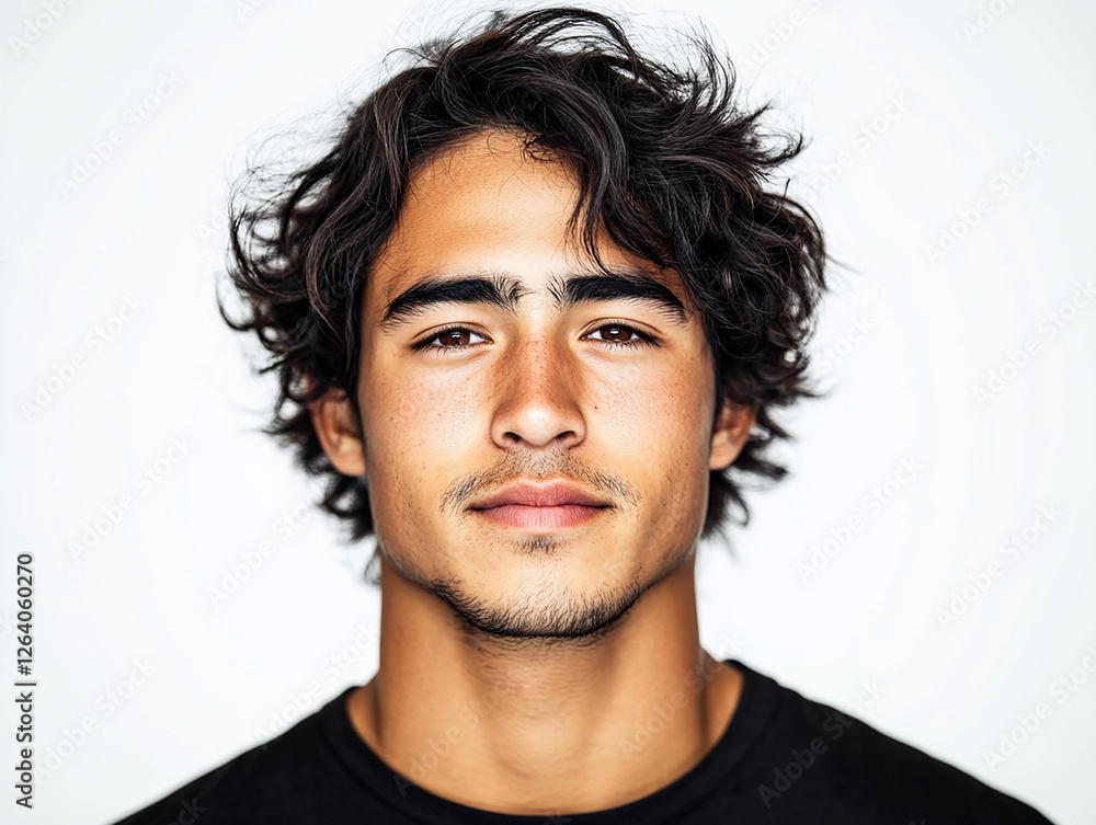 Fototapeta premium Man portrait on white background