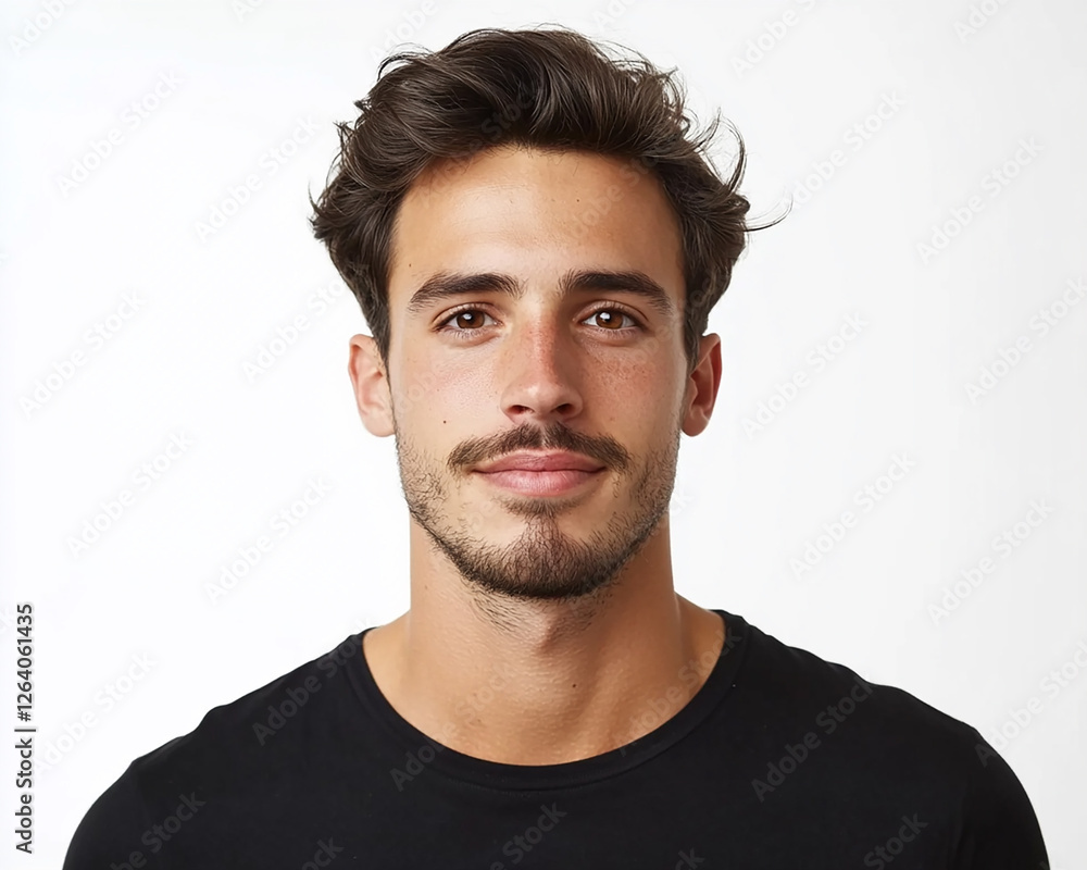 Fototapeta premium Man portrait on white background