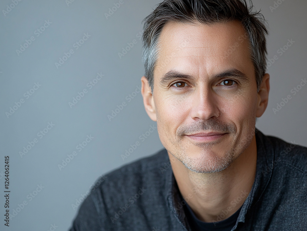 Fototapeta premium Man portrait on white background