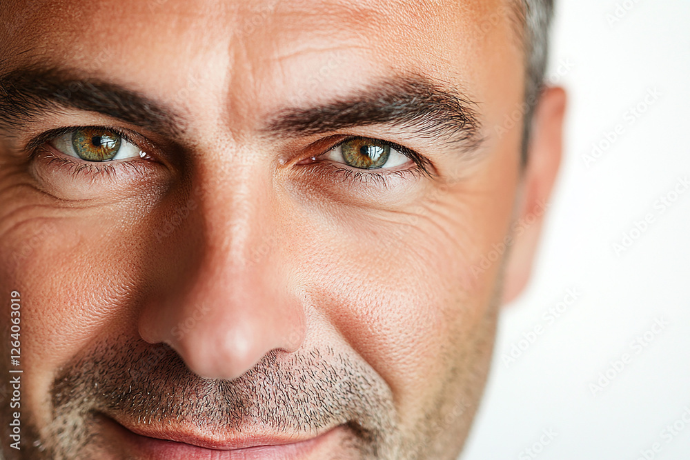 Fototapeta premium Man portrait on white background