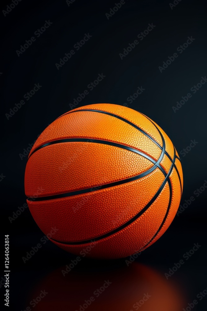 a close up of a basketball ball on a black surface a close up of a basketball ball on a black surface