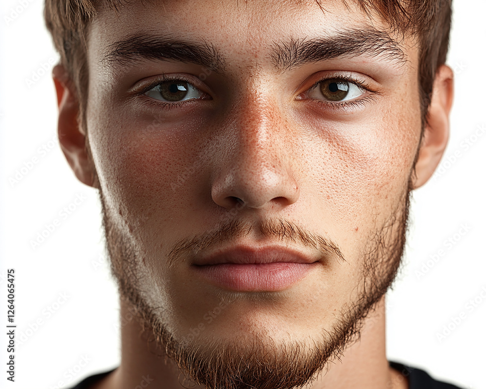 Obraz premium Man portrait on white background