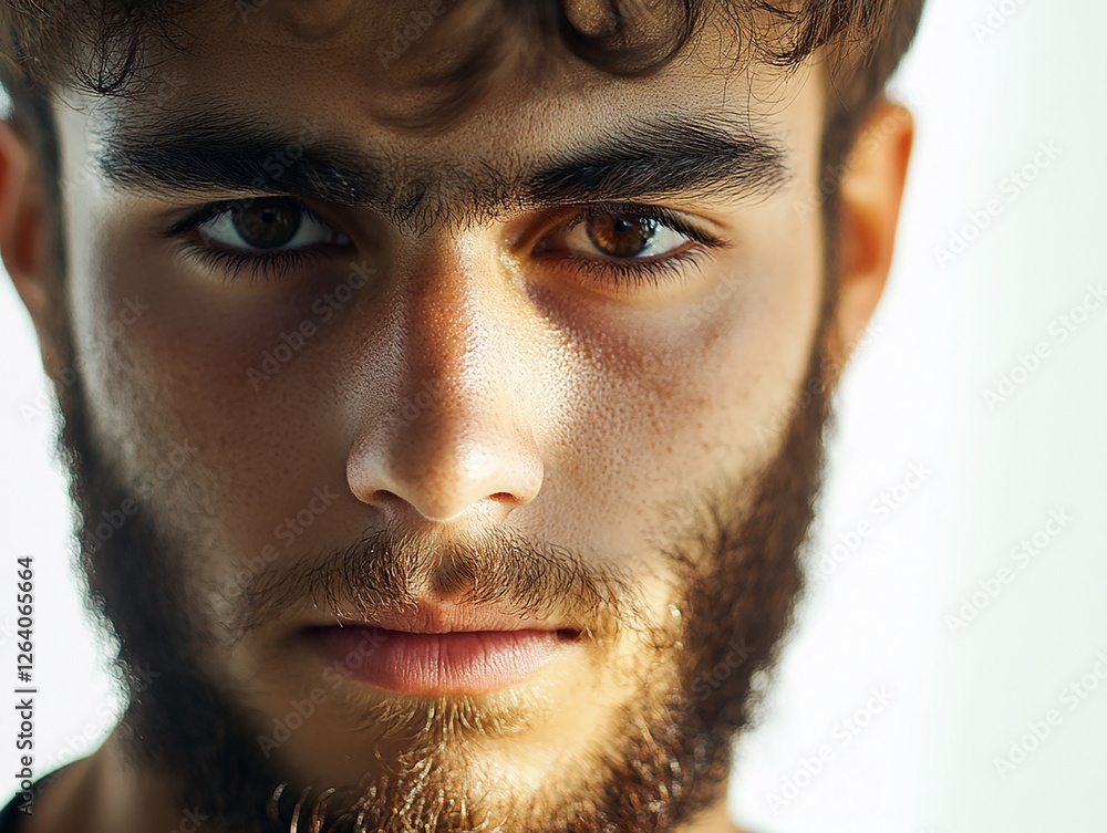 Obraz premium Man portrait on white background
