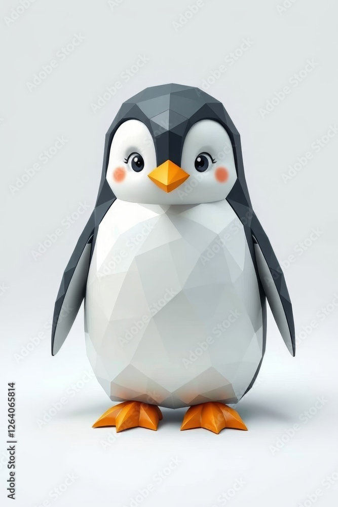 Fototapeta premium a close up of a penguin with a white background