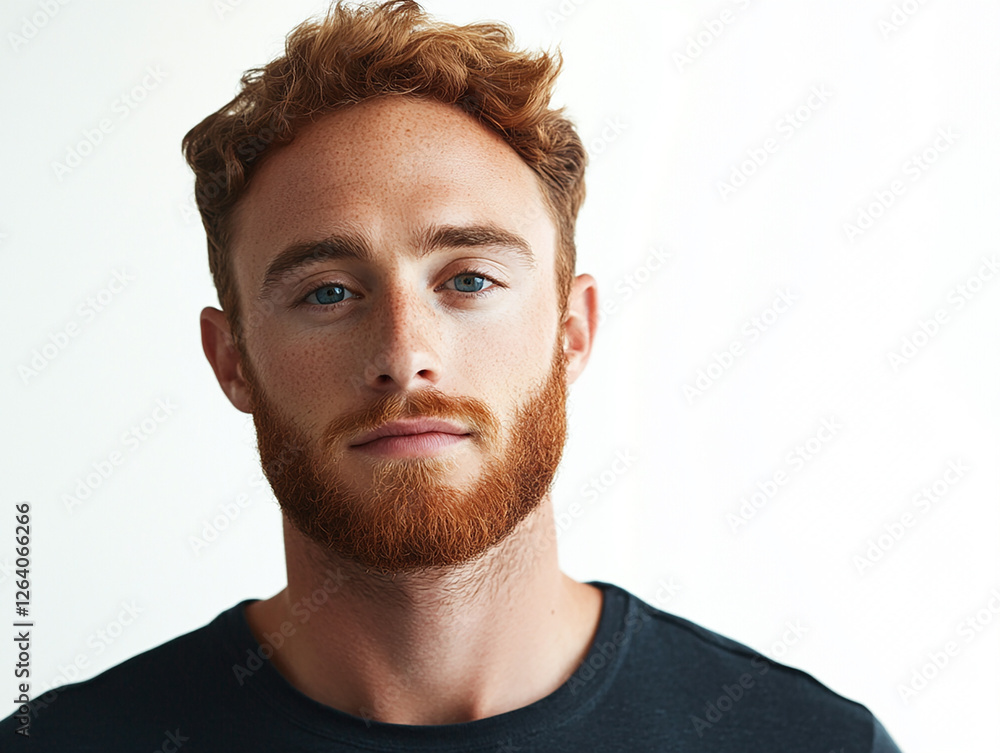 Obraz premium Man portrait on white background