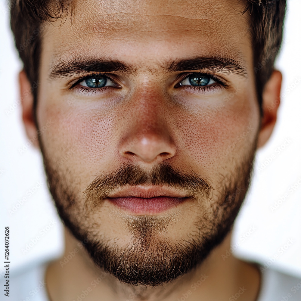 Obraz premium Man portrait on white background