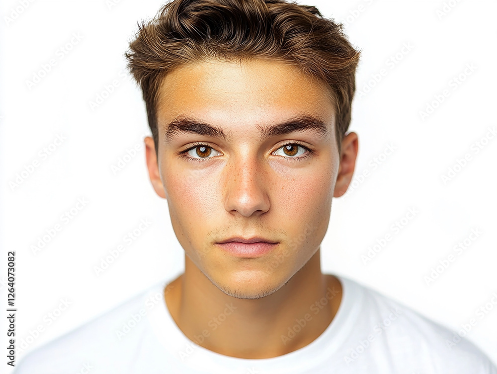 Man portrait on white background Man portrait on white background