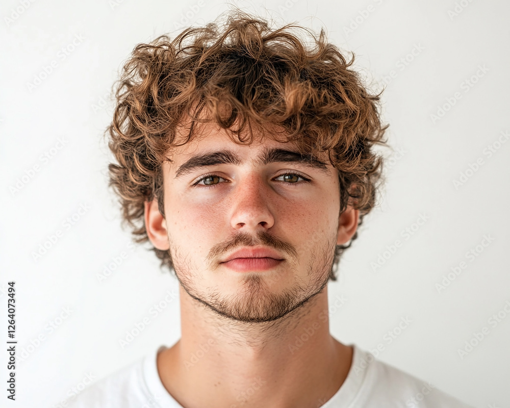 Man portrait on white background Man portrait on white background