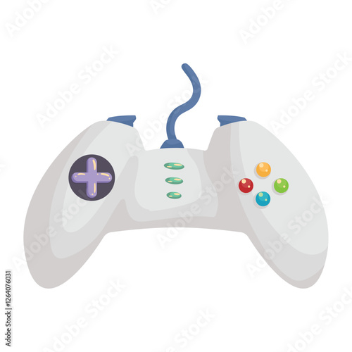 Vector image of a video game controller icon with white background