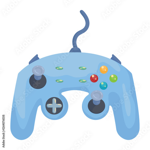 Vector image of a video game controller icon with white background