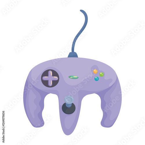 Vector image of a video game controller icon with a white background