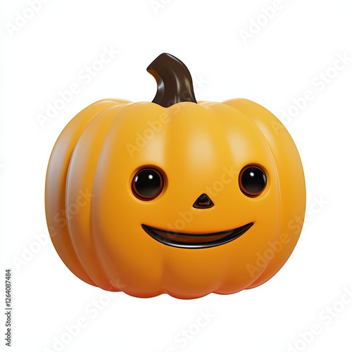 Wallpaper Mural Halloween pumpkin, 3d style imitation, cartoon icon, white background Torontodigital.ca