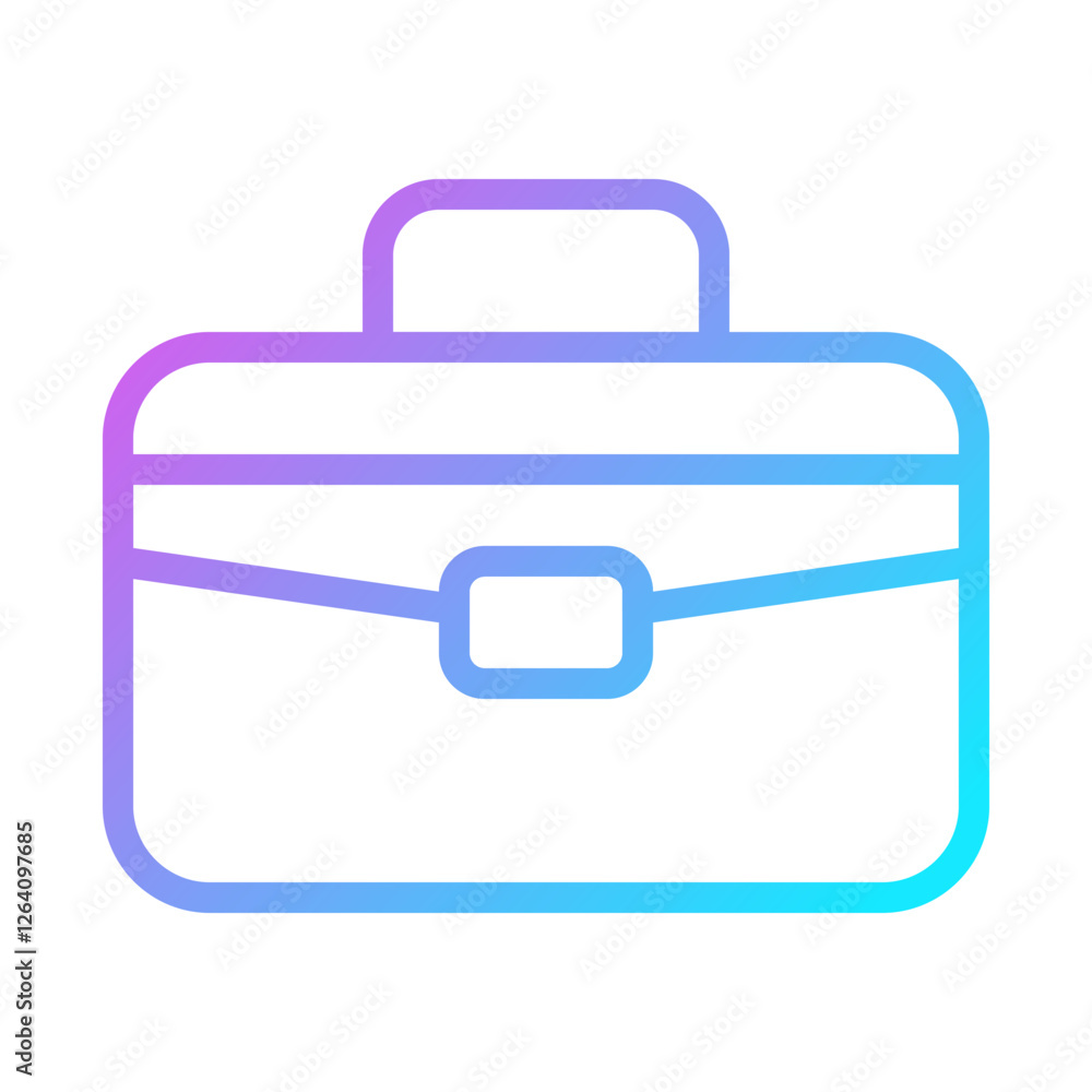 Gradient Business Briefcase Vector Illustration Gradient Business Briefcase Vector Illustration