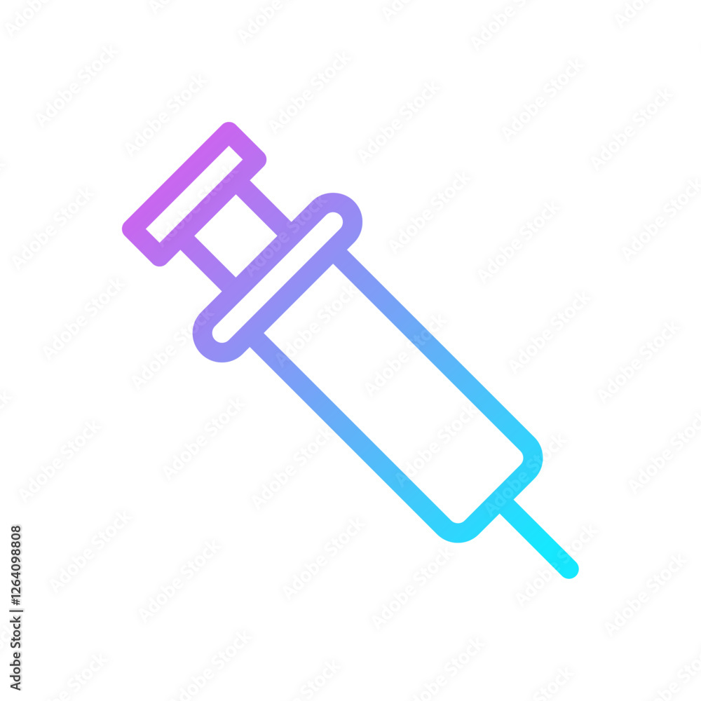 Gradient Syringe, Medical Vector Illustration Gradient Syringe, Medical Vector Illustration