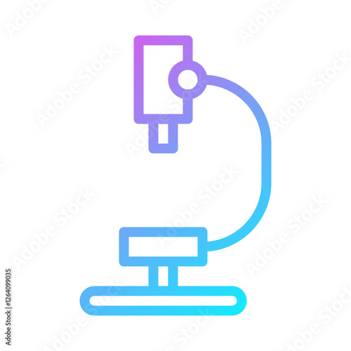 Gradient Microscope Icon for Scientific Research