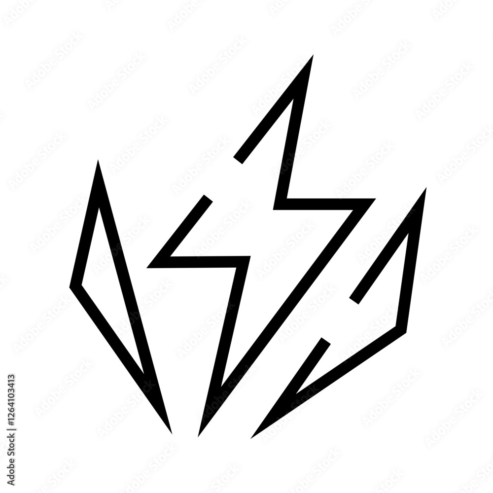 Fototapeta premium Thunder element icon
