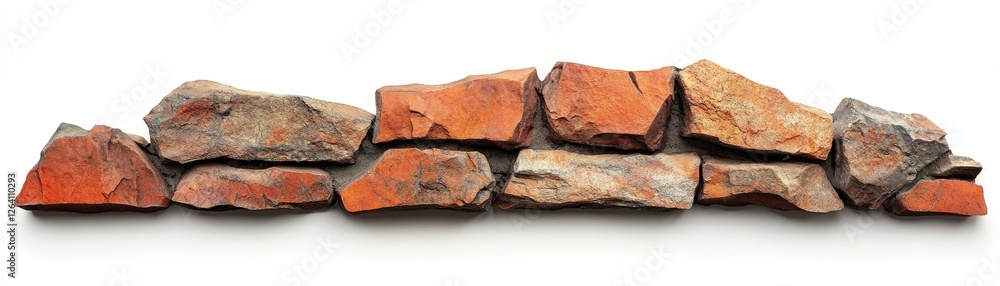 Decorative Stone Border, Isolated, Flat Lay Decorative Stone Border, Isolated, Flat Lay