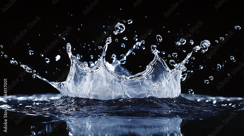 Water splash isolated on black background. Water splash isolated on black background.