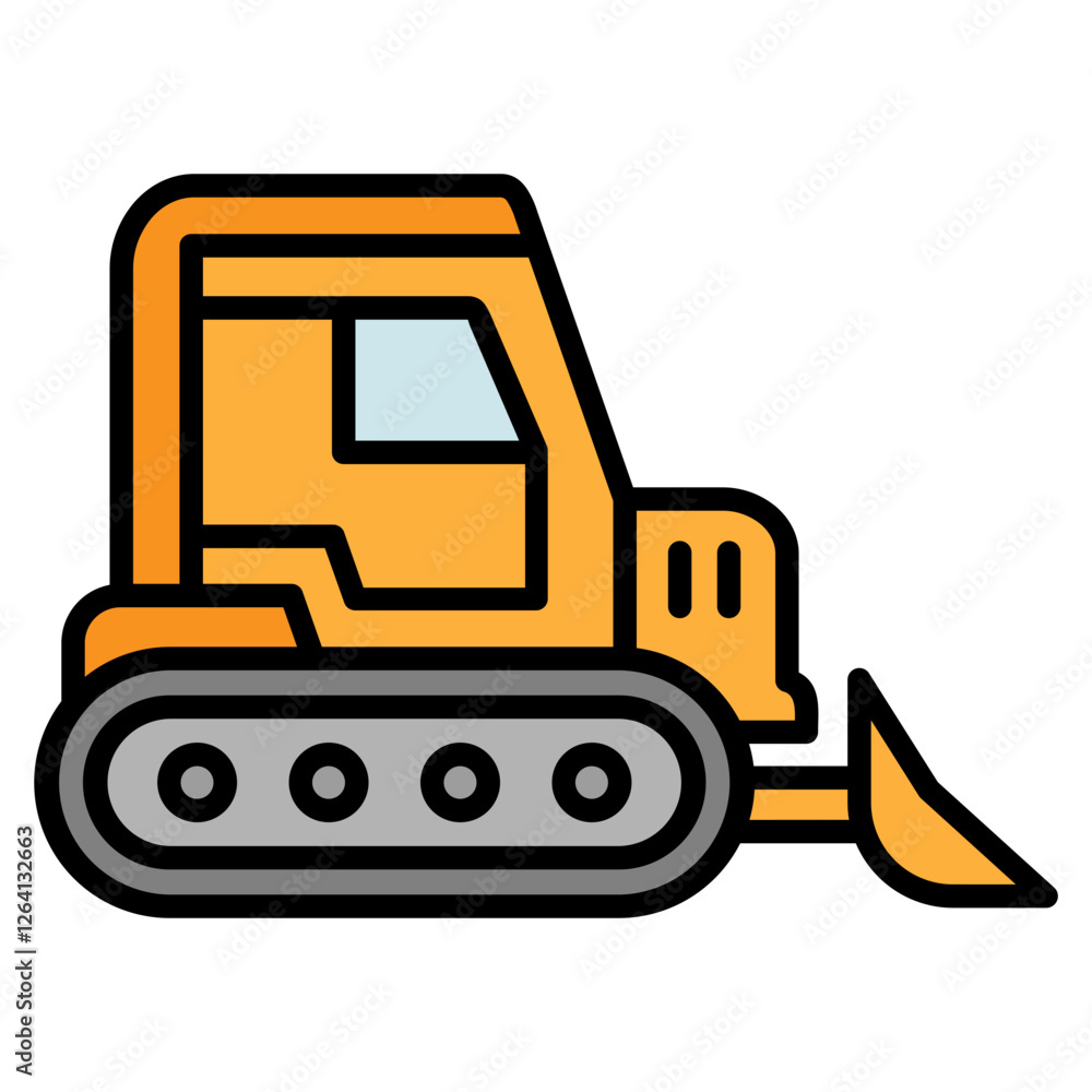 Naklejka premium Bulldozer Icon