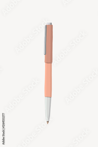 Aesthetic pen illustration collage element vector