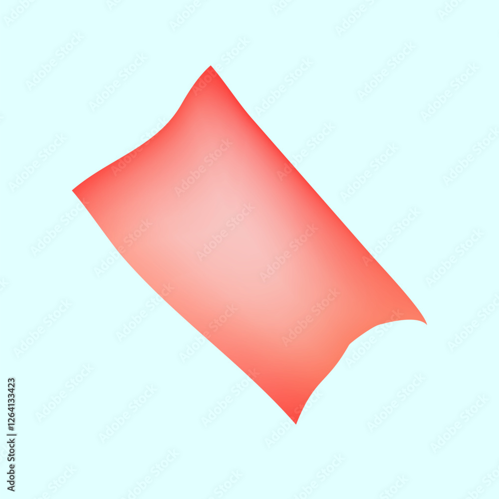 Obraz premium Red rectangle shape collage element vector