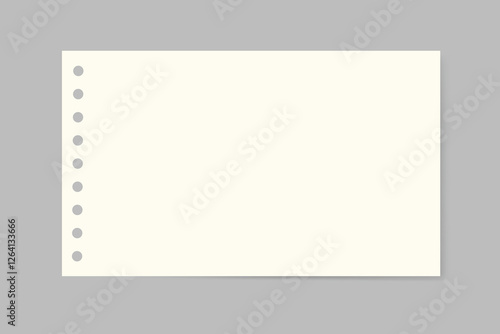 Rectangle beige ring binder notepaper vector