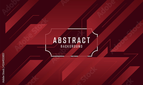 Abstract Red Geometric Background Design With Lines