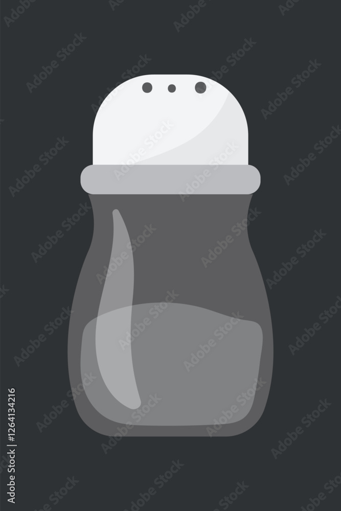 Cute seasoning bottle, salt & food vector Cute seasoning bottle, salt & food vector