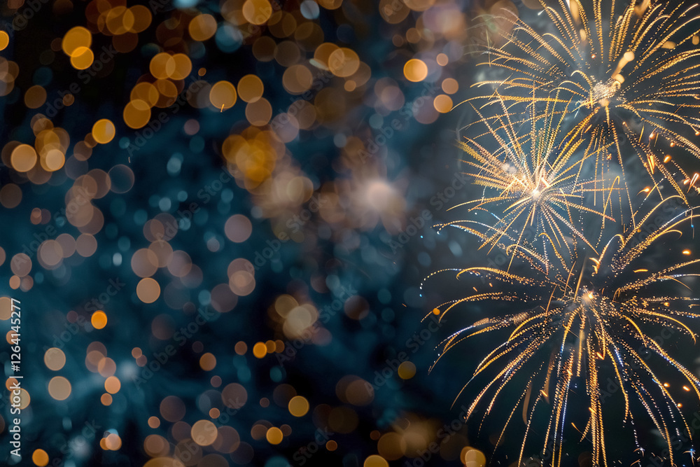 Obraz premium Spectacular fireworks display with vibrant colors and sparkling lights