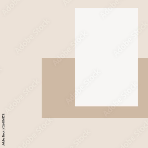 Brown rectangle frame editable vector