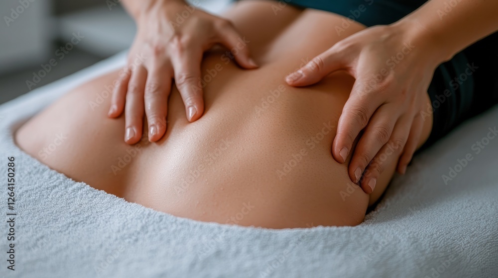 A woman receiving a relaxing back massage in a serene spa environment.photorealistic portrait, A woman receiving a relaxing back massage in a serene spa environment.photorealistic portrait,