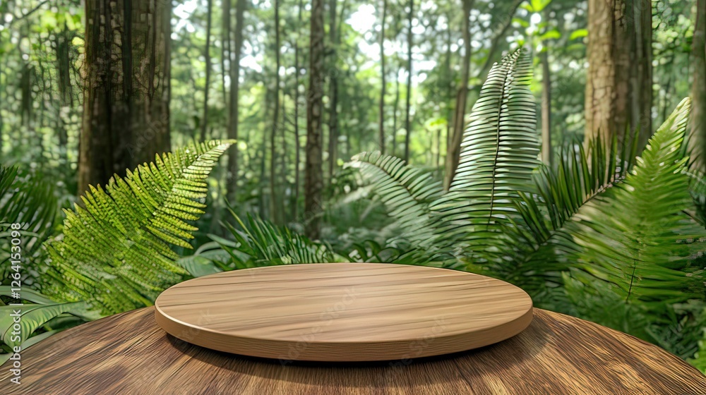 Wooden Platform in Tropical Forest Wooden Platform in Tropical Forest