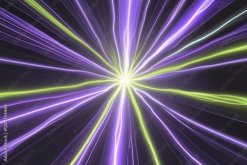 Lavender and Chartreuse Glowing Energy Ribbons with Vivid Starburst Effect Lavender and Chartreuse Glowing Energy Ribbons with Vivid Starburst Effect