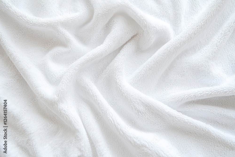 Fototapeta premium Soft White Fabric Texture with Gentle Creases and Folds