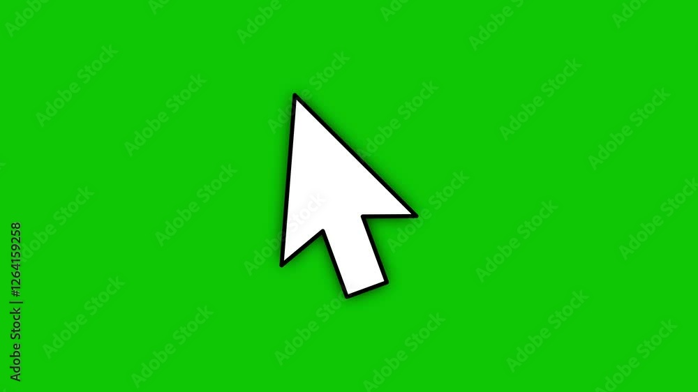 Cursor Clicking Green Screen Animation