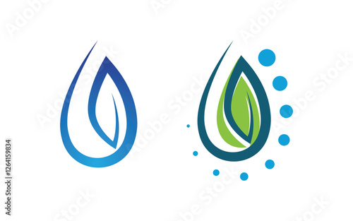 Water drop fresh icon Template vector illustration design