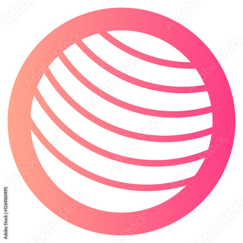 yoga ball gradient icon