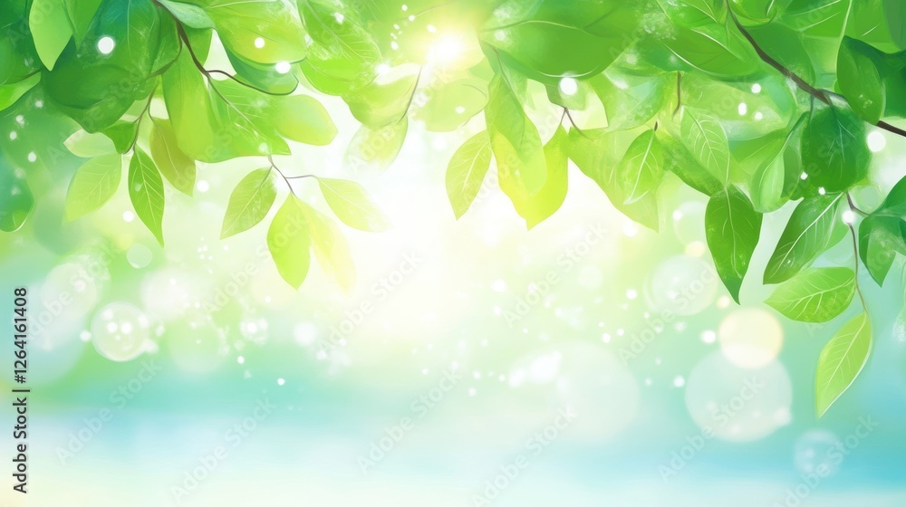 Fresh green theme featuring tree leaf Spring background. Fresh green theme featuring tree leaf Spring background.