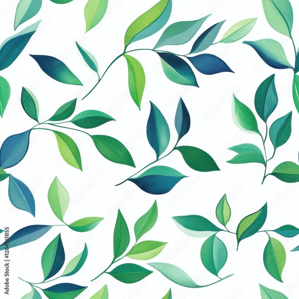 Repetitive seamless pattern of leaf foliage for fabric design. Repetitive seamless pattern of leaf foliage for fabric design.