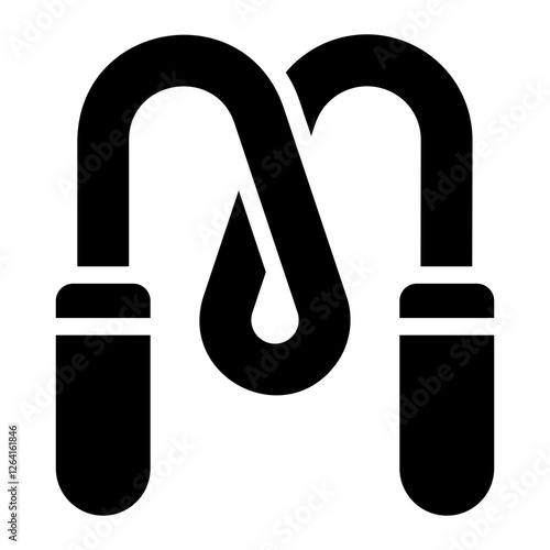 jump rope glyph icon