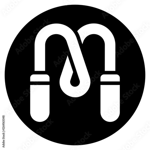 jump rope glyph icon