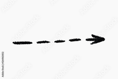 Dotted arrow pointing right illustration vector